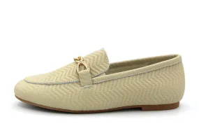 Boutaccelli  Beige Herringbone Slip On With Chain  Monroe