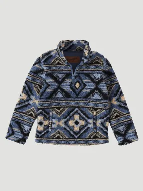 Boy's Wrangler Quarter Zip Sherpa Pullover #112335637