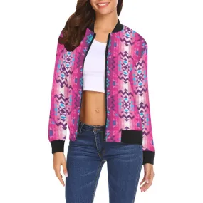 Bright Wave Bomber Jacket for Women