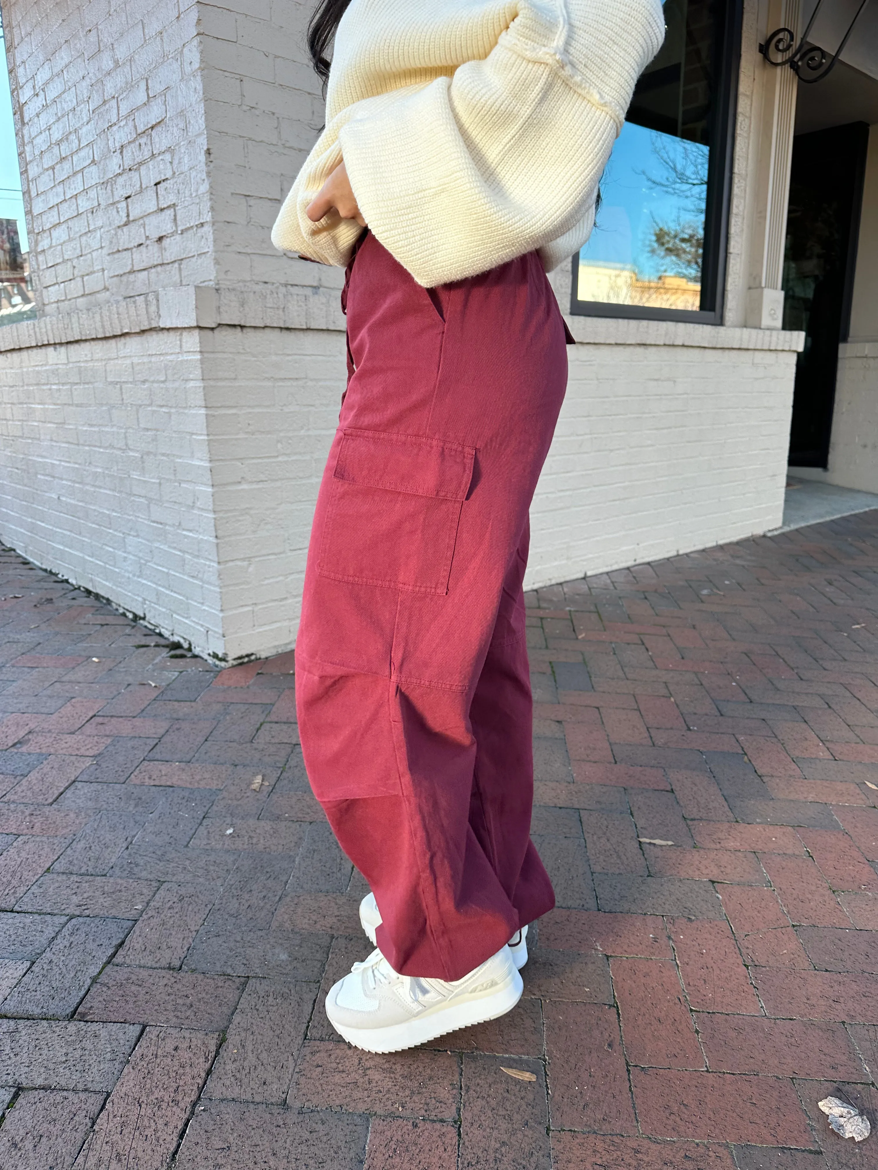 Burgundy Cargo Pants