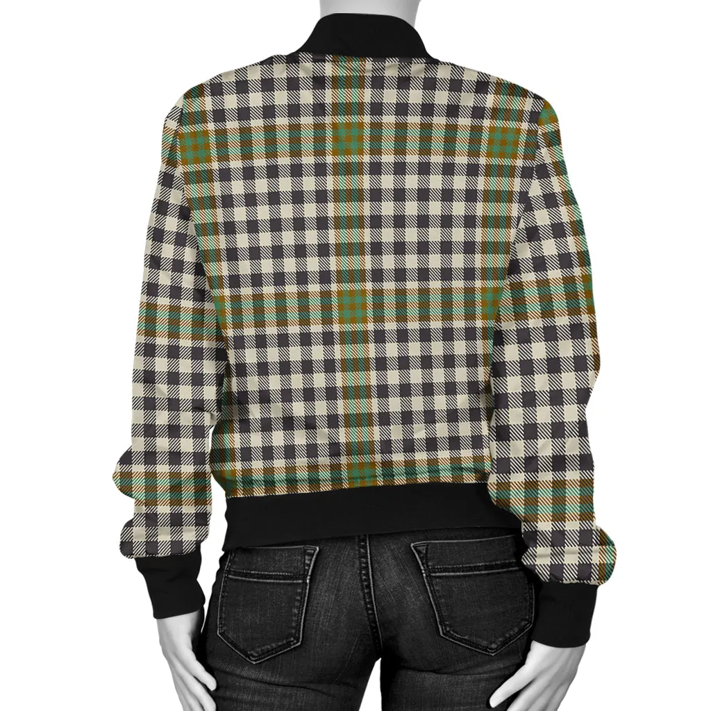 Burns Check Tartan Bomber Jacket with Family Crest