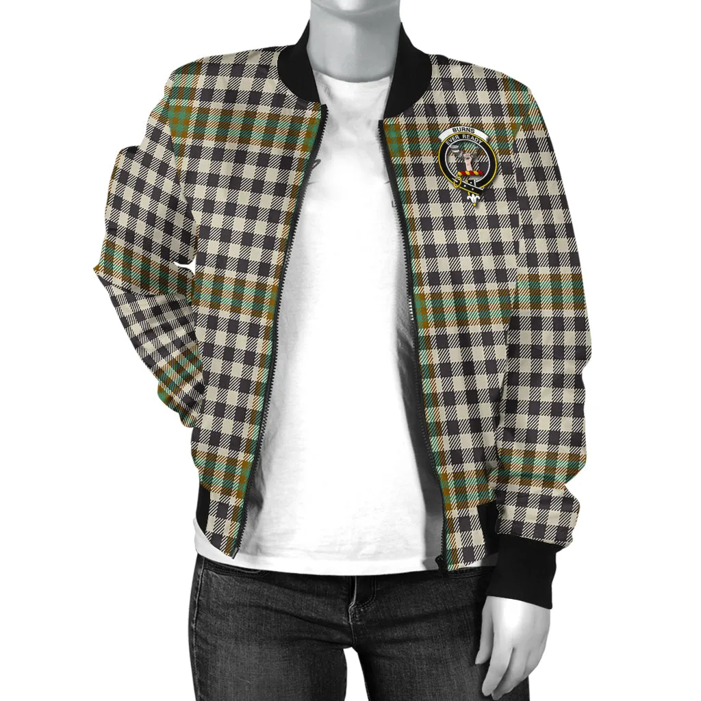 Burns Check Tartan Bomber Jacket with Family Crest