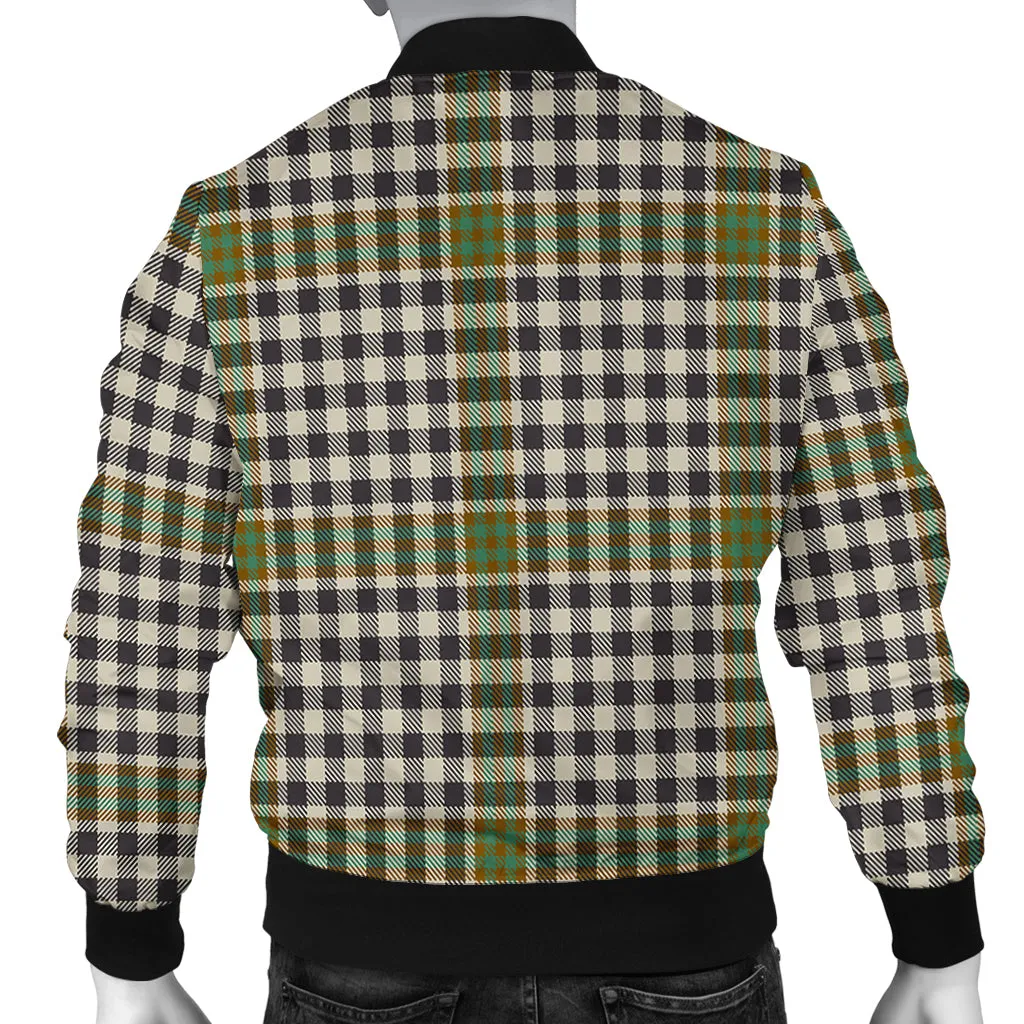 Burns Check Tartan Bomber Jacket with Family Crest