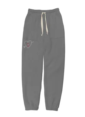 Carved Heart Customized Initials Unisex Sweatpants