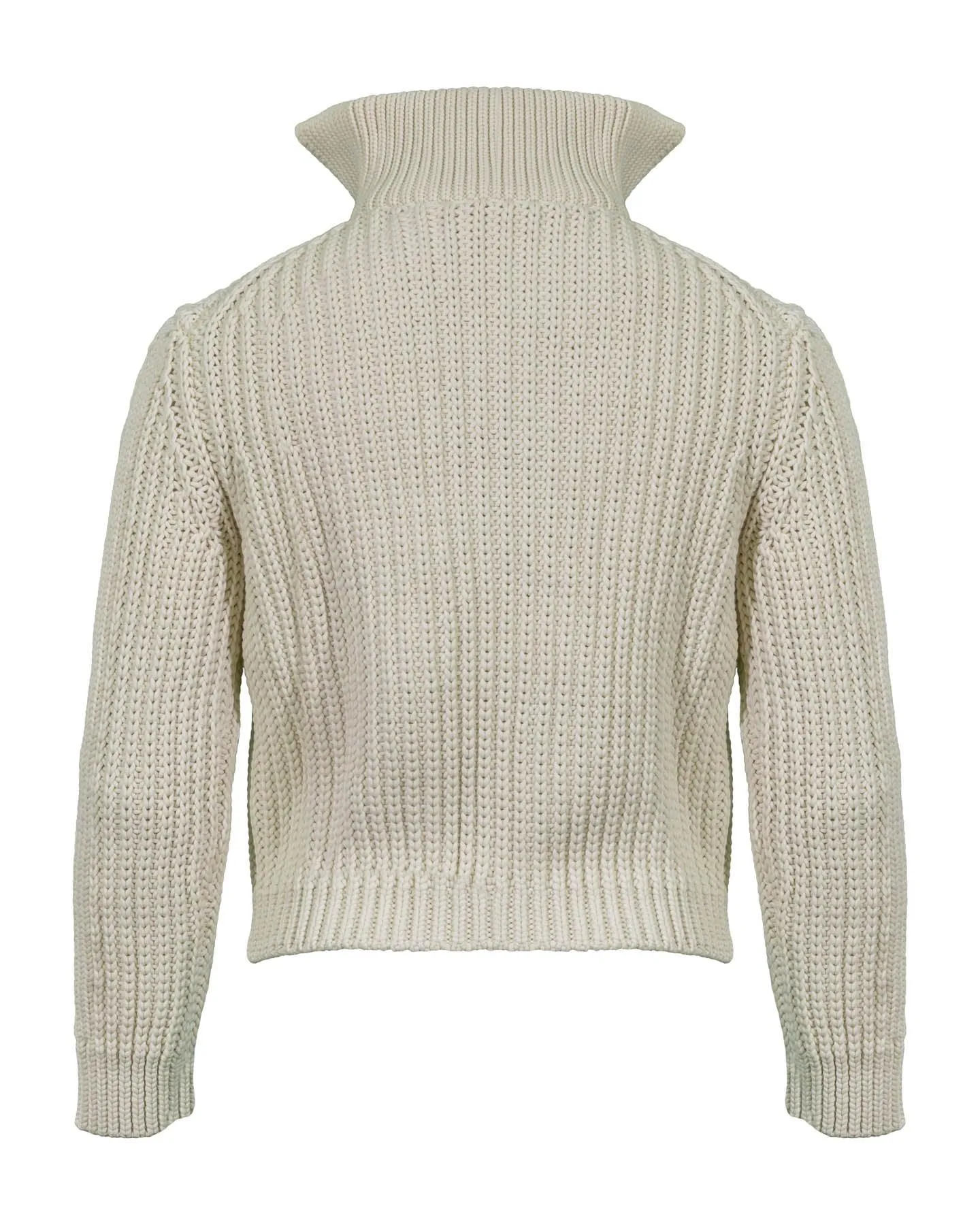 Chunky Funnel Zip Neck Pullover