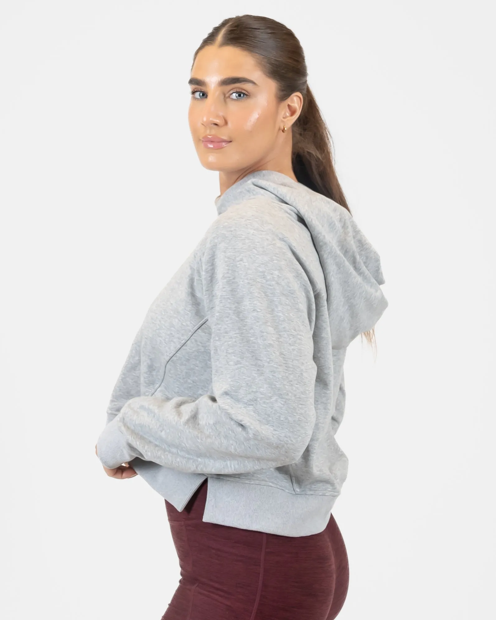 Classic Cropped Hoodie - Heathered Gray - FINAL SALE