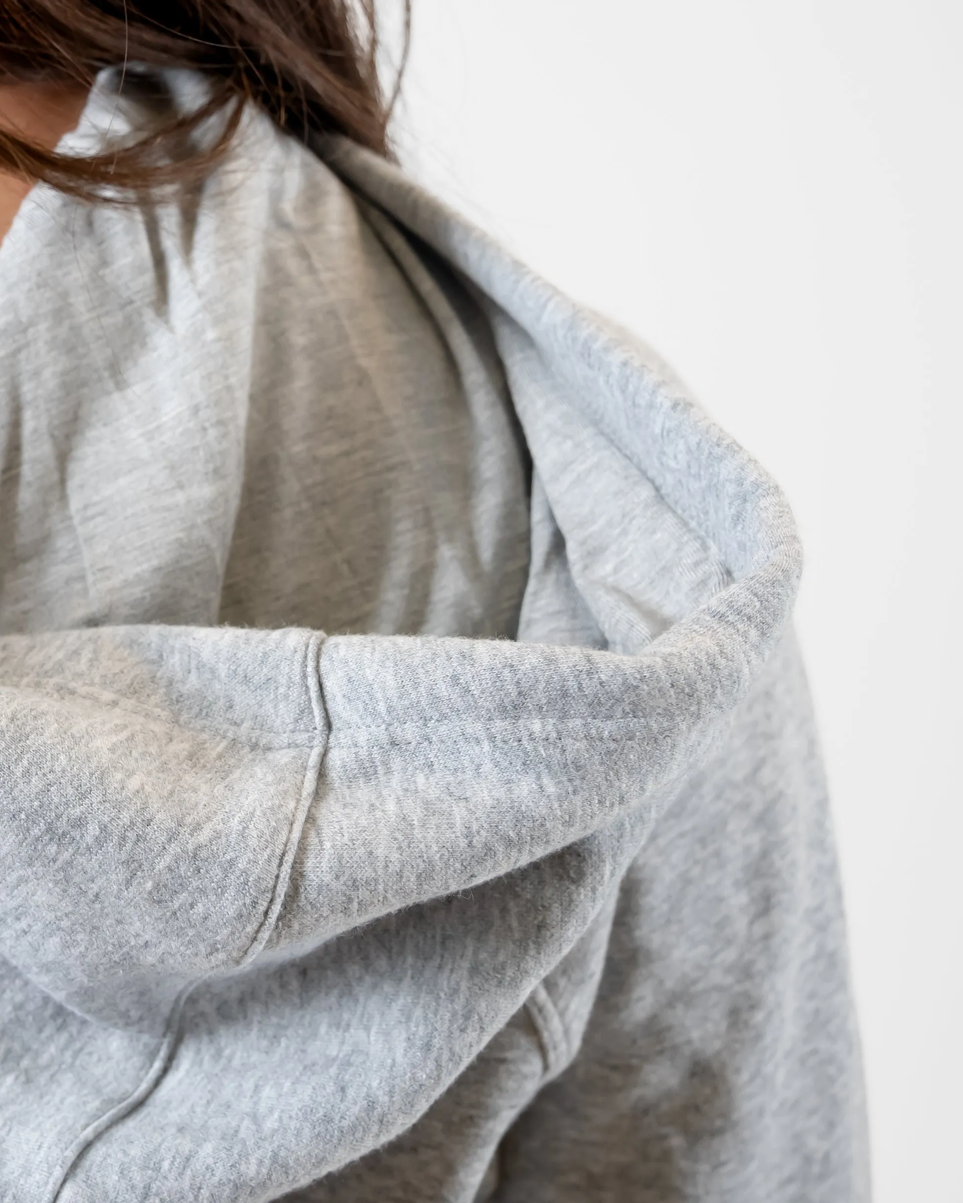 Classic Cropped Hoodie - Heathered Gray - FINAL SALE