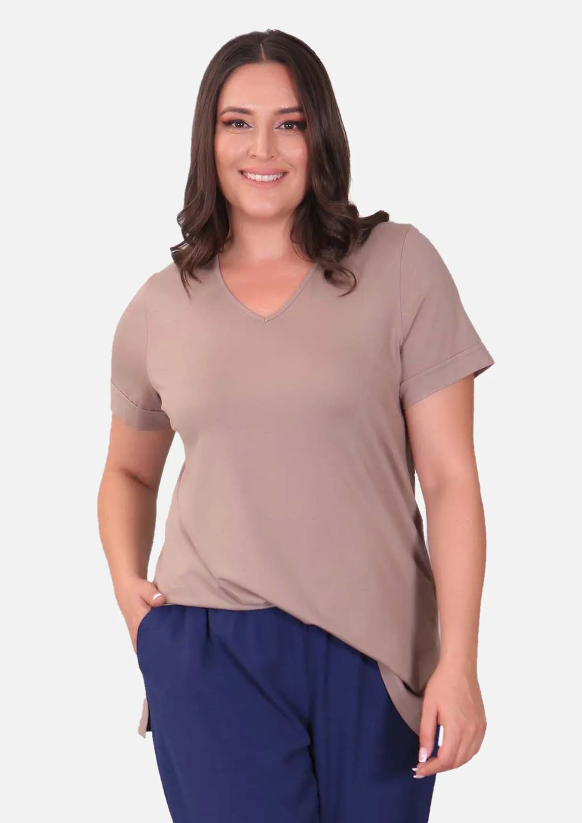 Classic V-Neck Tunic Top