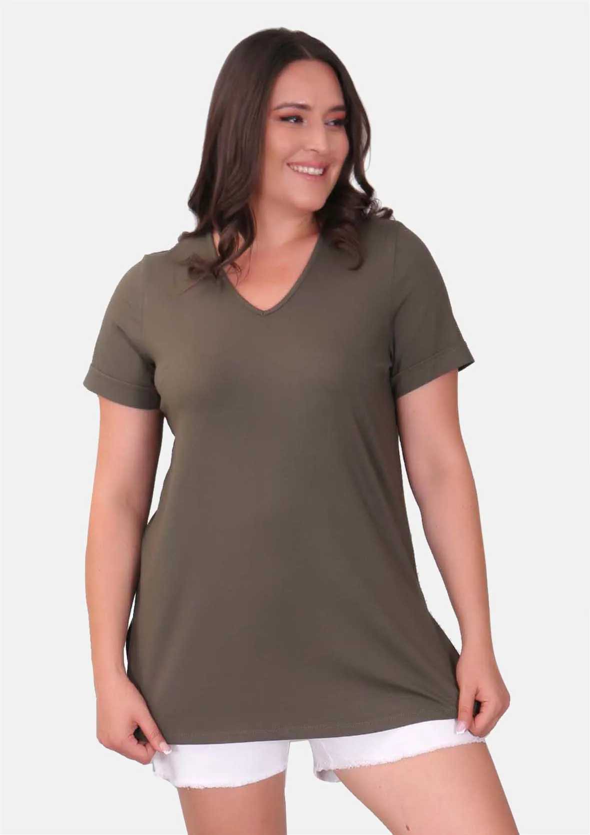 Classic V-Neck Tunic Top