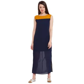 Color-Block Maxi Dress