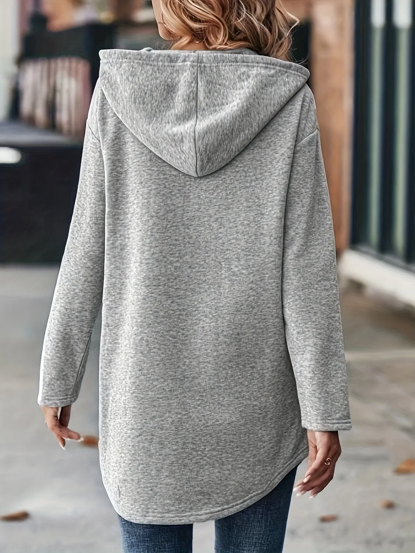 Cozy Drop Shoulder Hoodie - Soft Casual Long Sleeve Drawstring Sweatshirt with Spacious Kangaroo Pocket - Women's Comfortable Everyday Wear