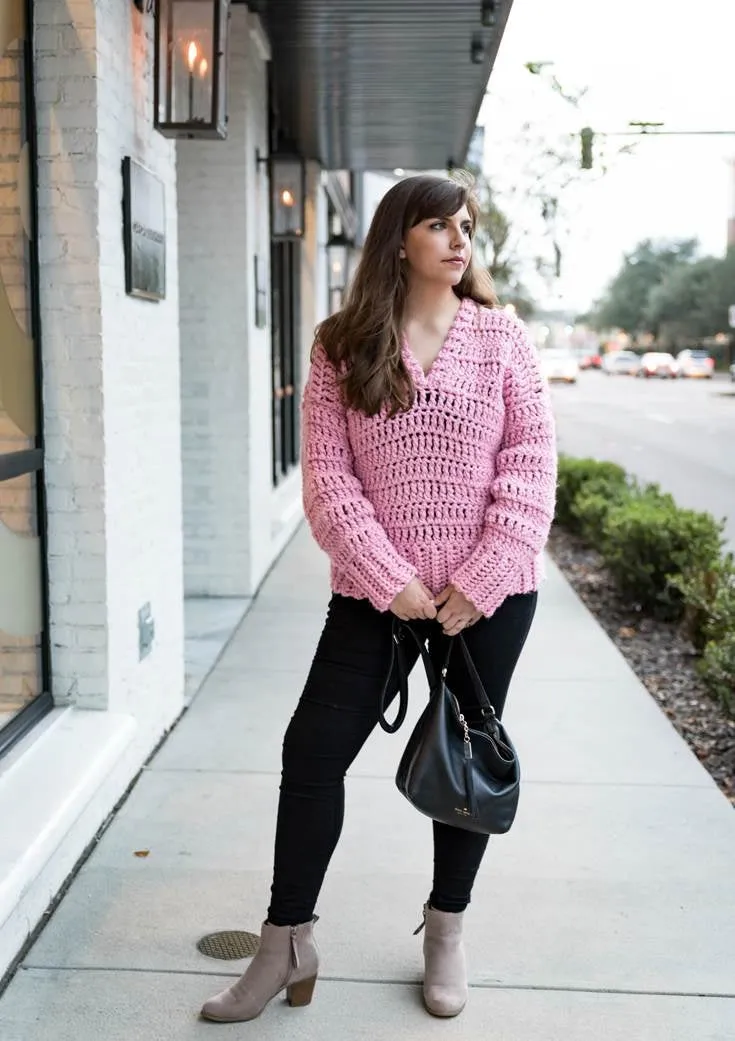 Crochet Kit - Bubblegum Pullover Sweater