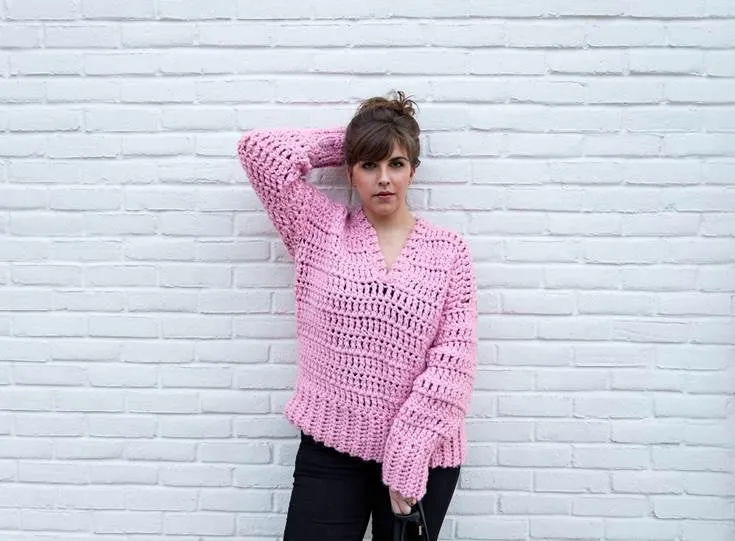 Crochet Kit - Bubblegum Pullover Sweater