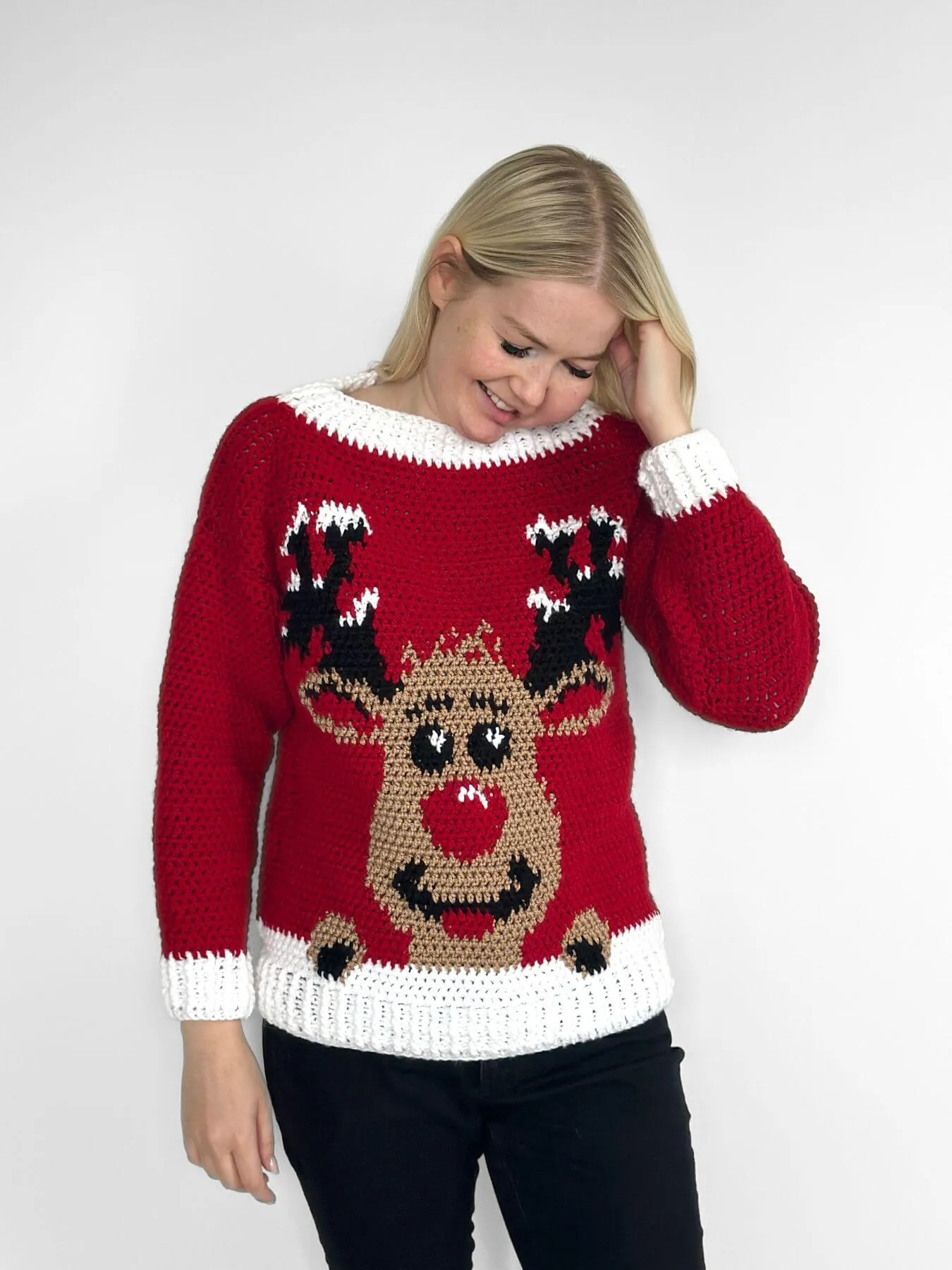 Crochet Kit - Reindeer Christmas Sweater