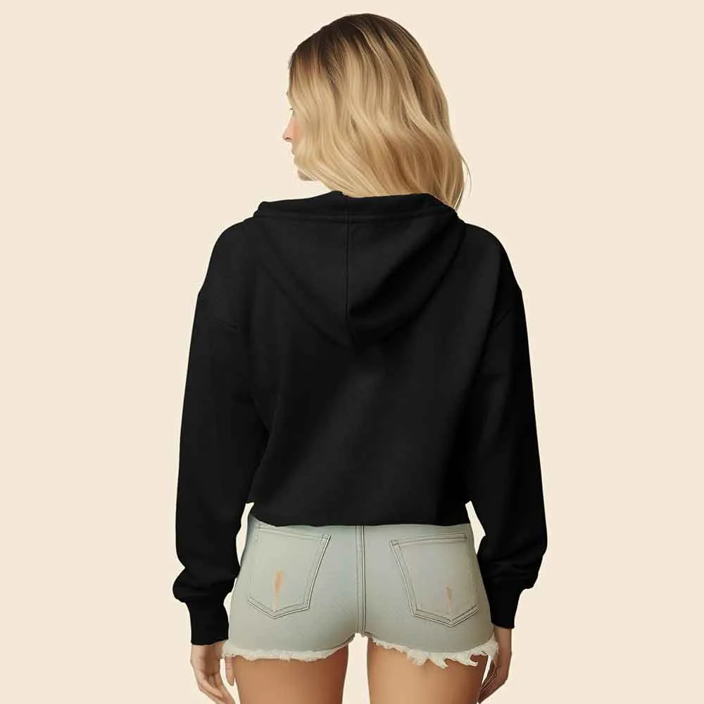 Dalix Butterfly Cropped Zip Hoodie