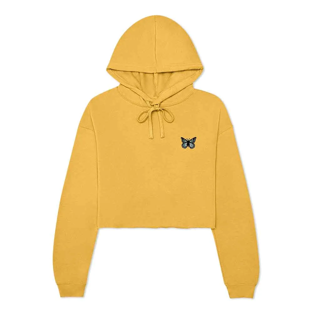 Dalix Butterfly Cropped Zip Hoodie