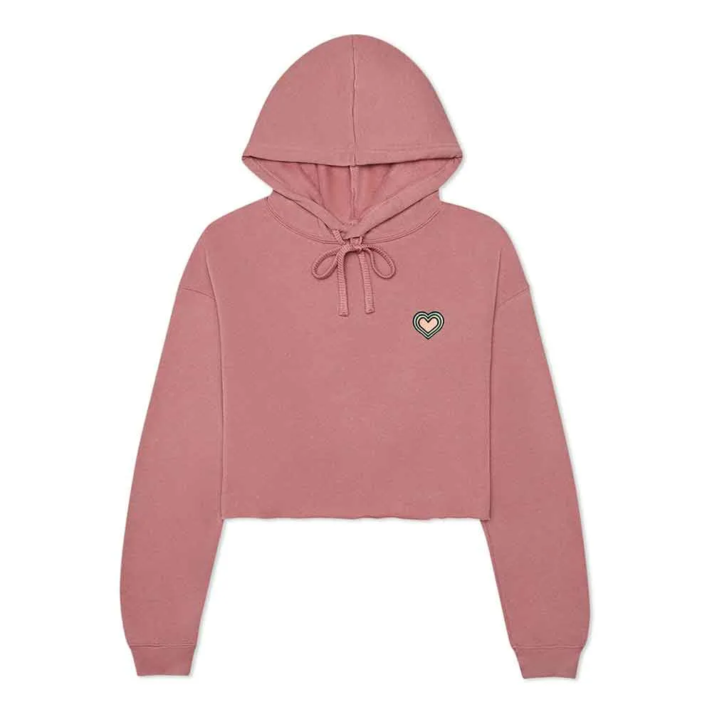 Dalix Heart Cropped Hoodie (Glow in the Dark)