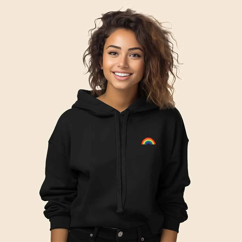 Dalix Rainbow Cropped Hoodie