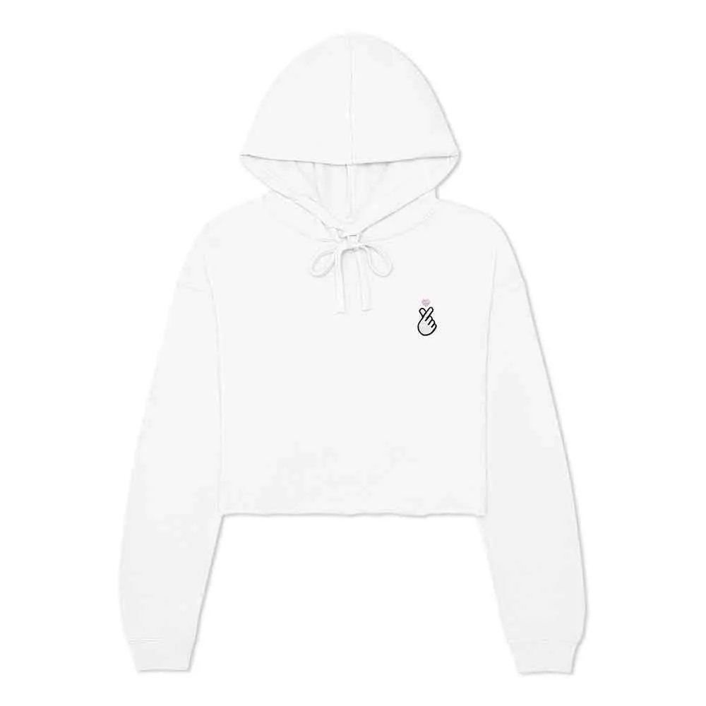 Dalix Snap Heart Cropped Hoodie