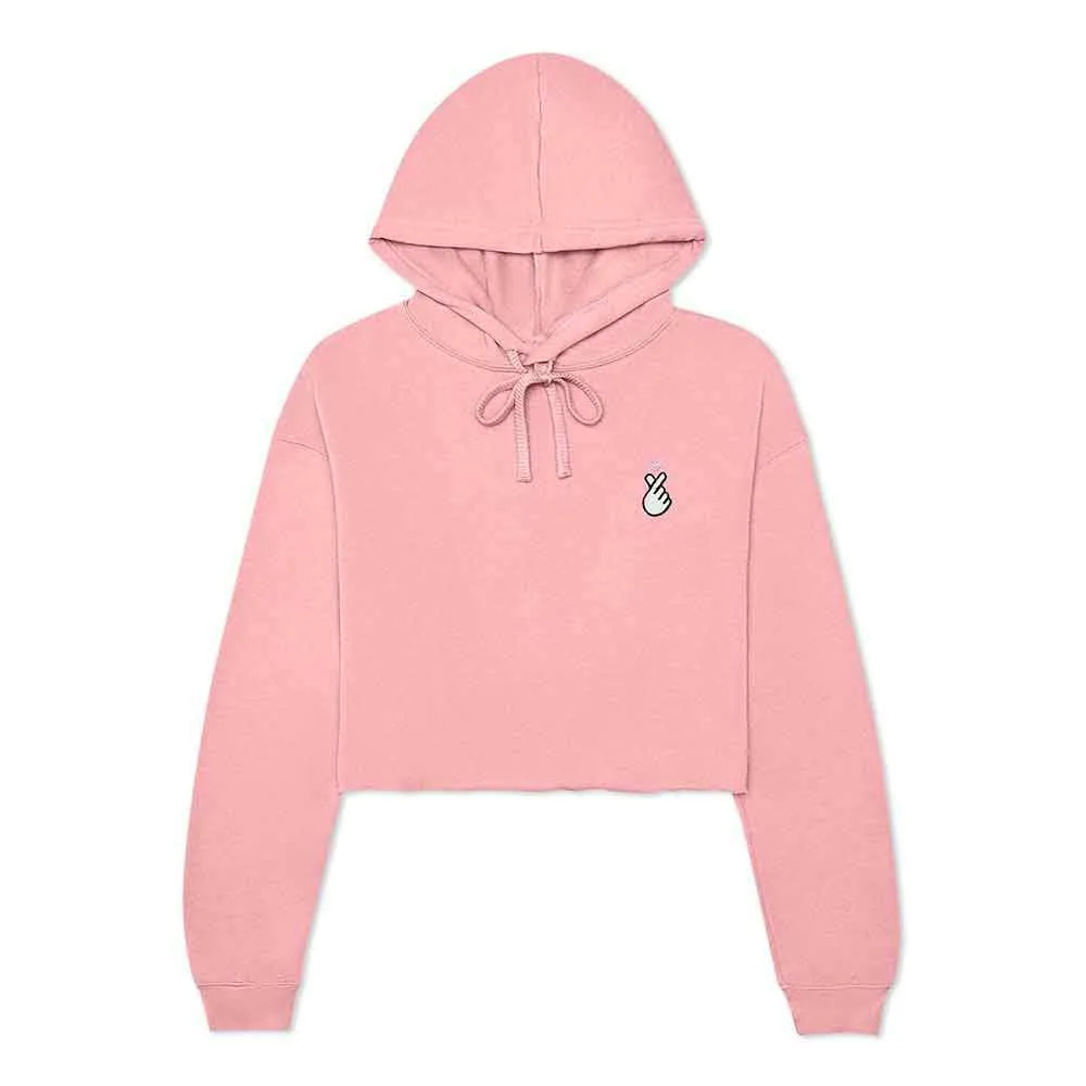 Dalix Snap Heart Cropped Hoodie