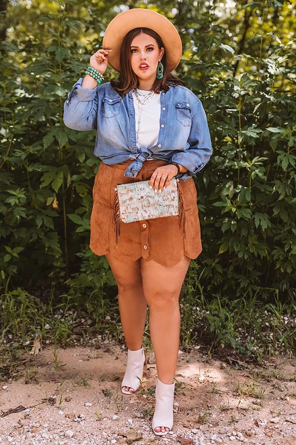 Dallas Weekend Chambray Button Up Curves