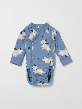 Dog Print Wraparound Babygrow