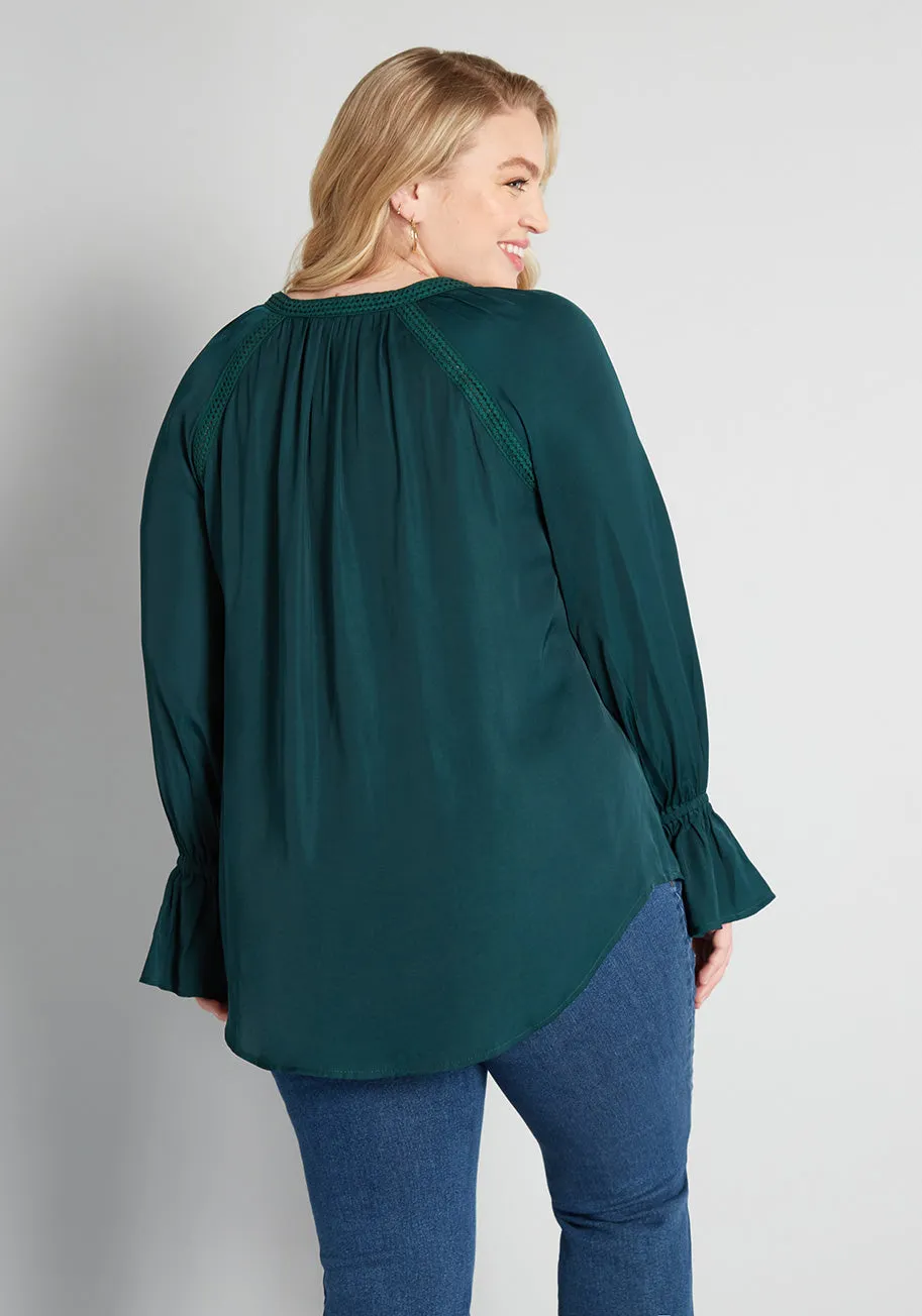 Emerald Isle Button-Up Tunic - Plus Size