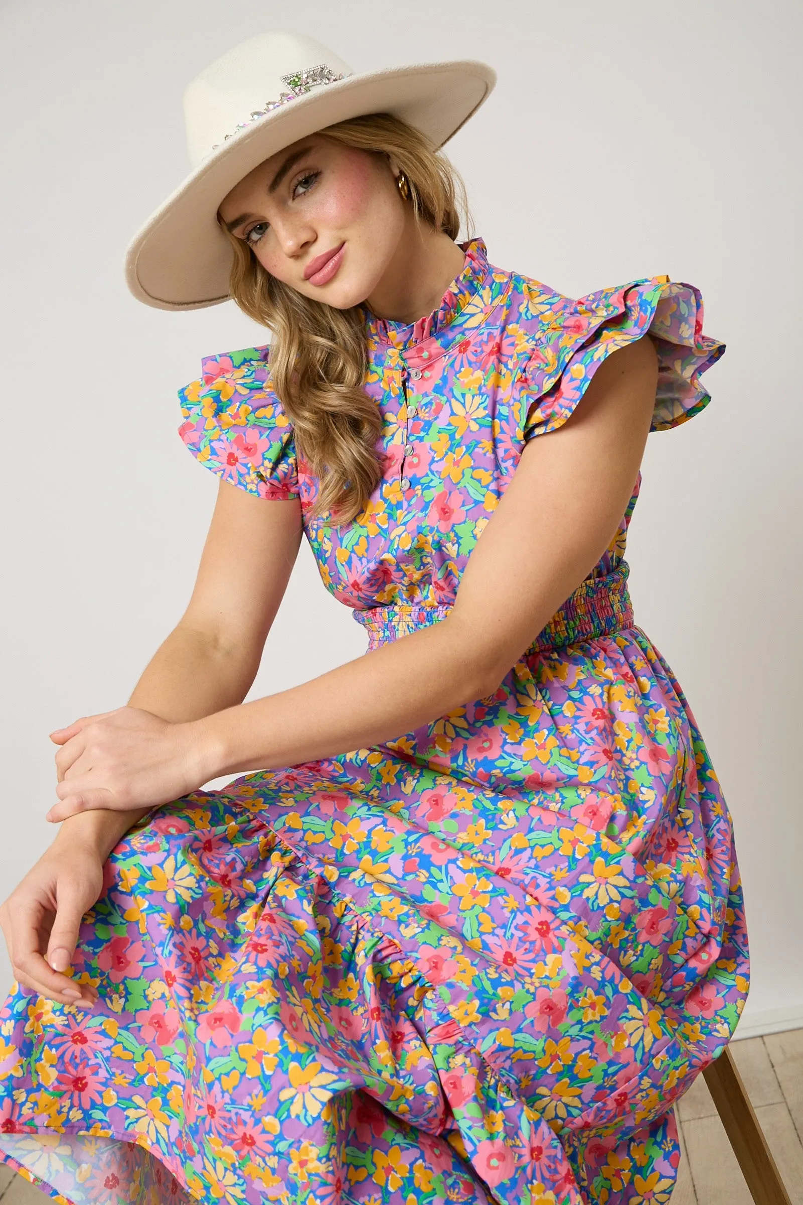 Fantastic Fawn Smocked Floral Maxi Dress PREORDER