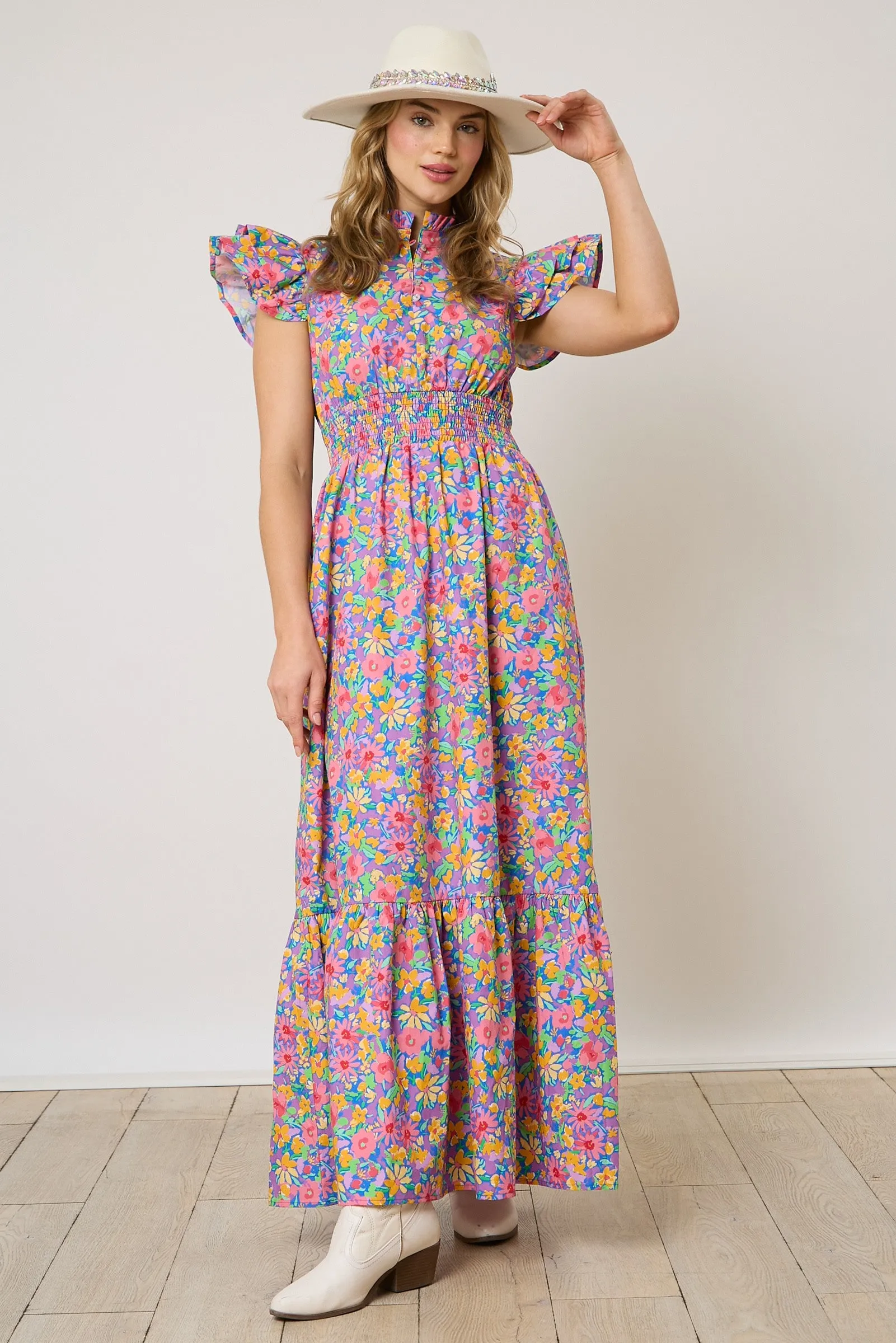 Fantastic Fawn Smocked Floral Maxi Dress PREORDER