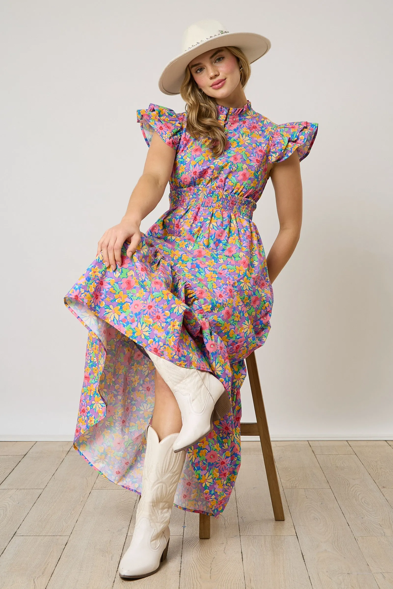 Fantastic Fawn Smocked Floral Maxi Dress PREORDER