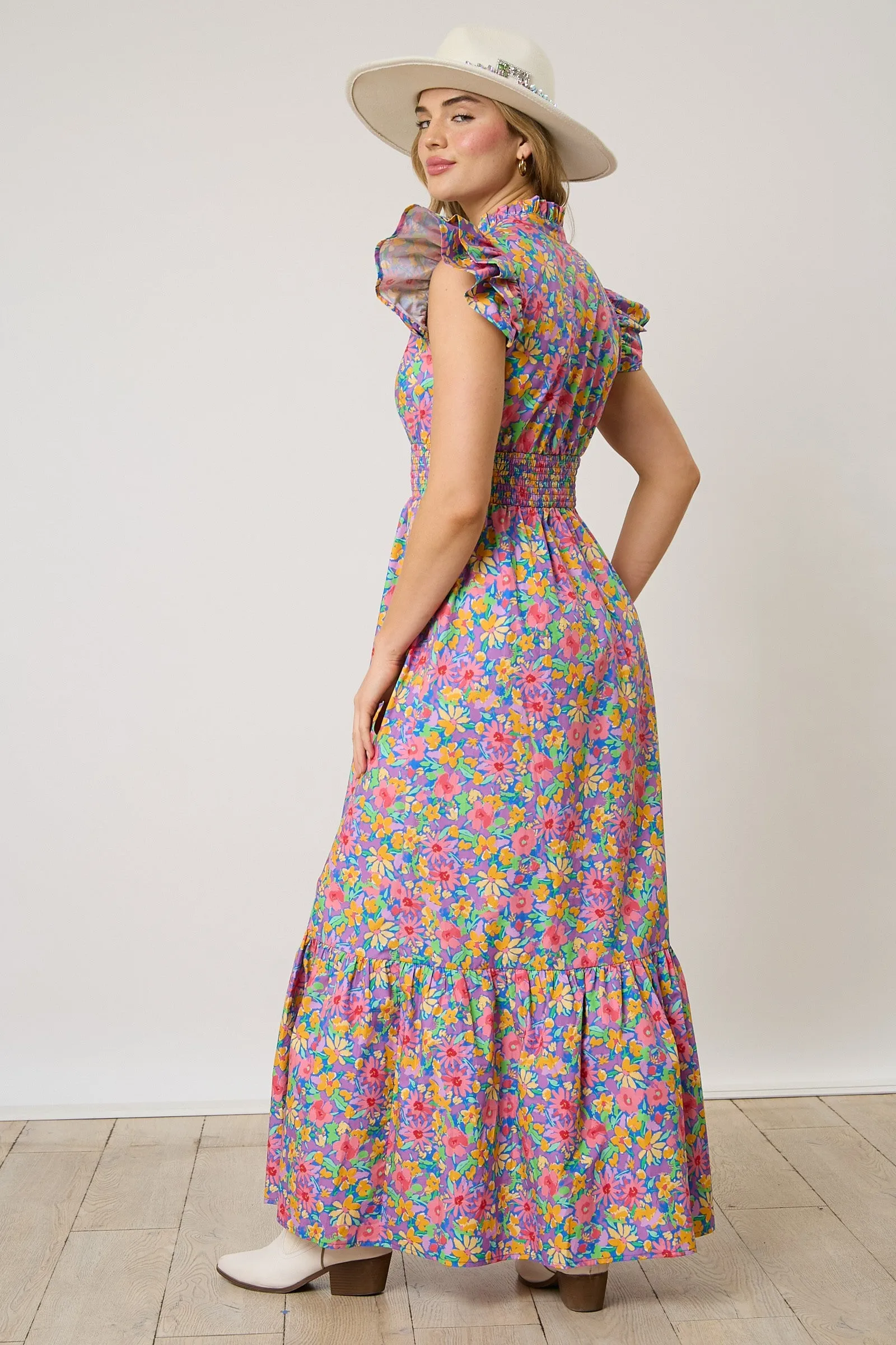 Fantastic Fawn Smocked Floral Maxi Dress PREORDER