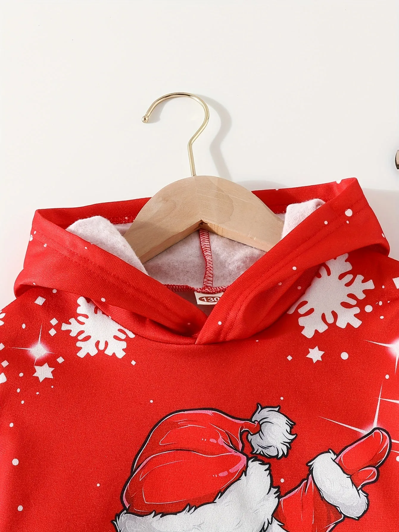 Festive Kids' Dancing Santa Hoodie - Christmas Casual Hooded Long Sleeve Top for Boys - Novelty Winter Clothing, Perfect Gift for Fall and Winter Season