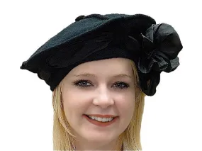 Floppy Black Beret for Women