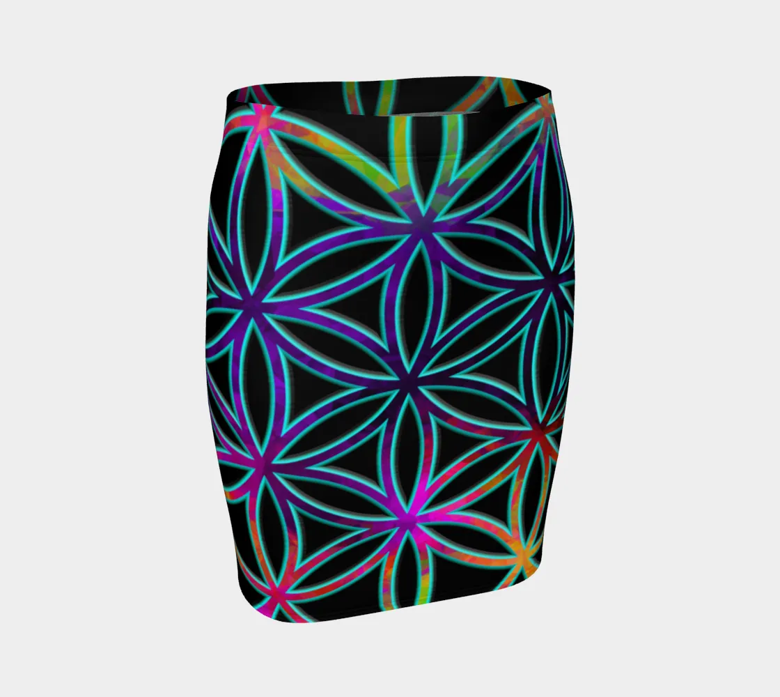 Flower of Life Fitted Skirt | IMRAN