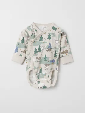 Forest Print Wraparound Babygrow