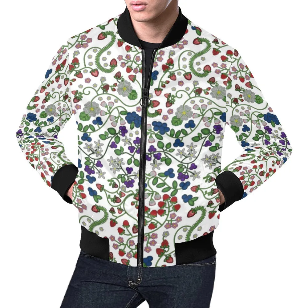 Grandmother Stories White All Over Print Bomber Jacket for Men