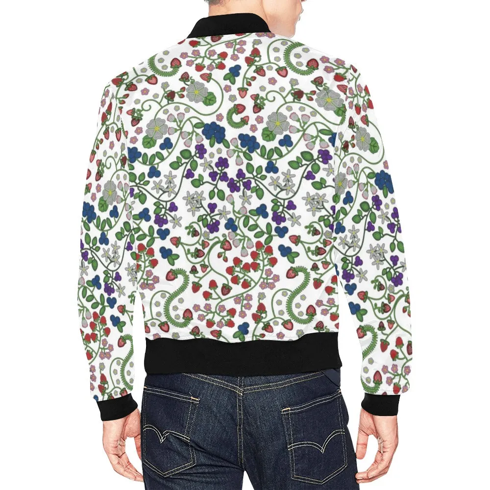 Grandmother Stories White All Over Print Bomber Jacket for Men