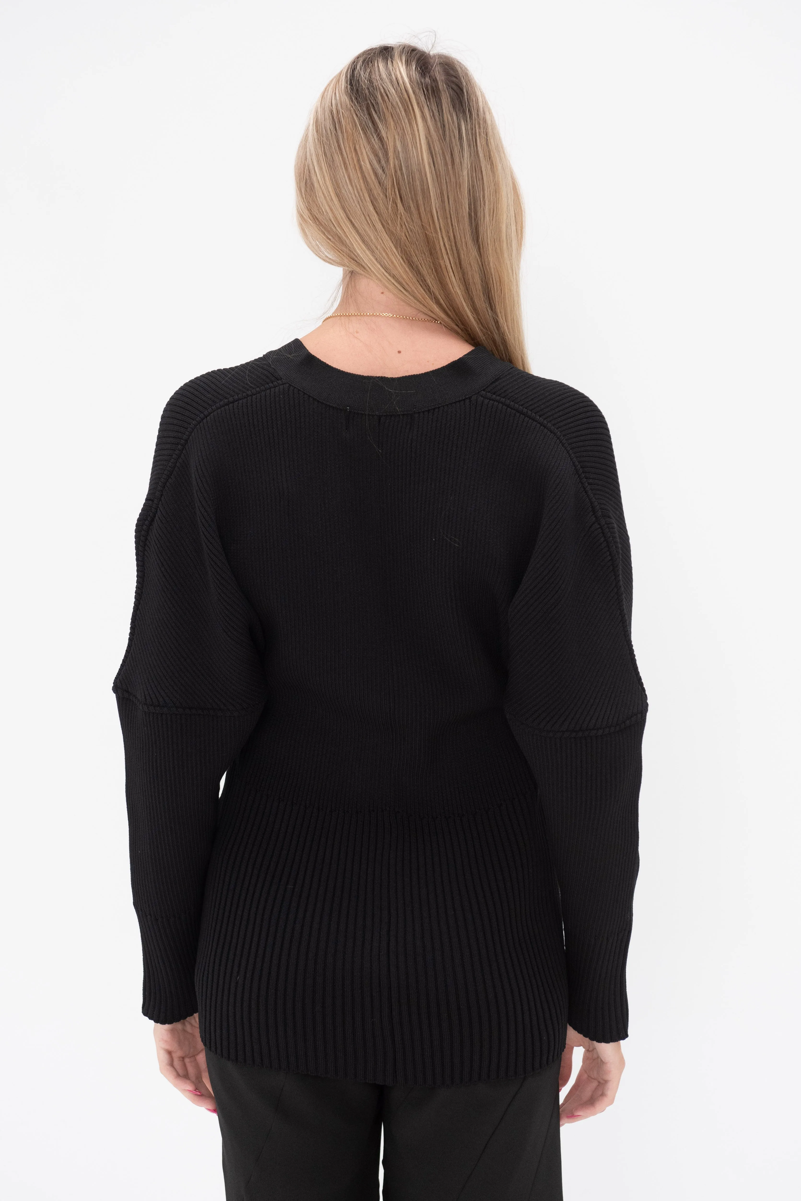 Greer Knit Cardigan, Black