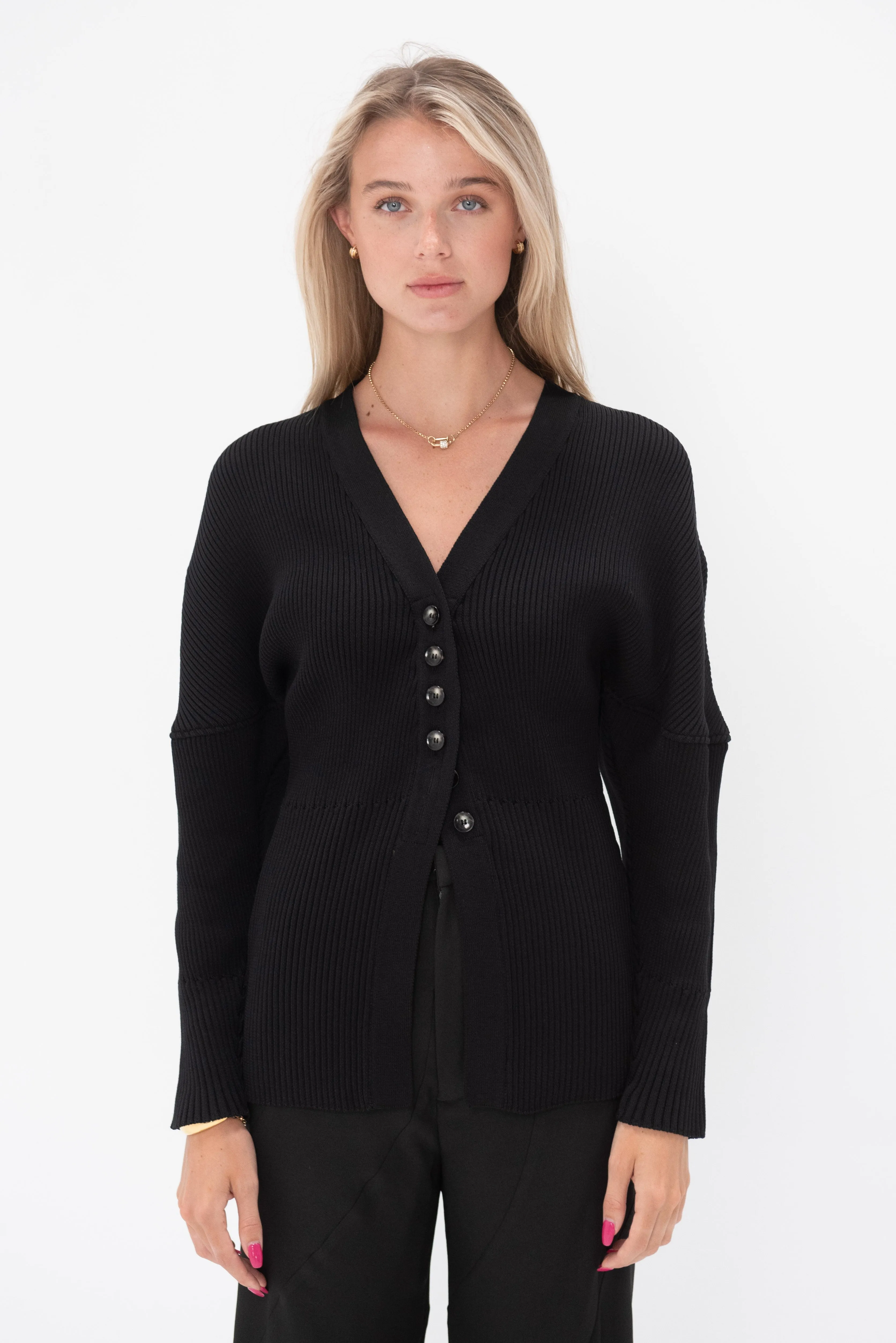 Greer Knit Cardigan, Black