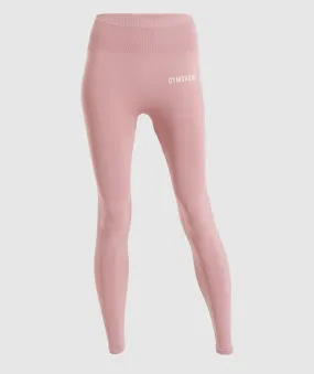 Gymshark Breeze Lightweight Seamless Tights - Pebble Pink