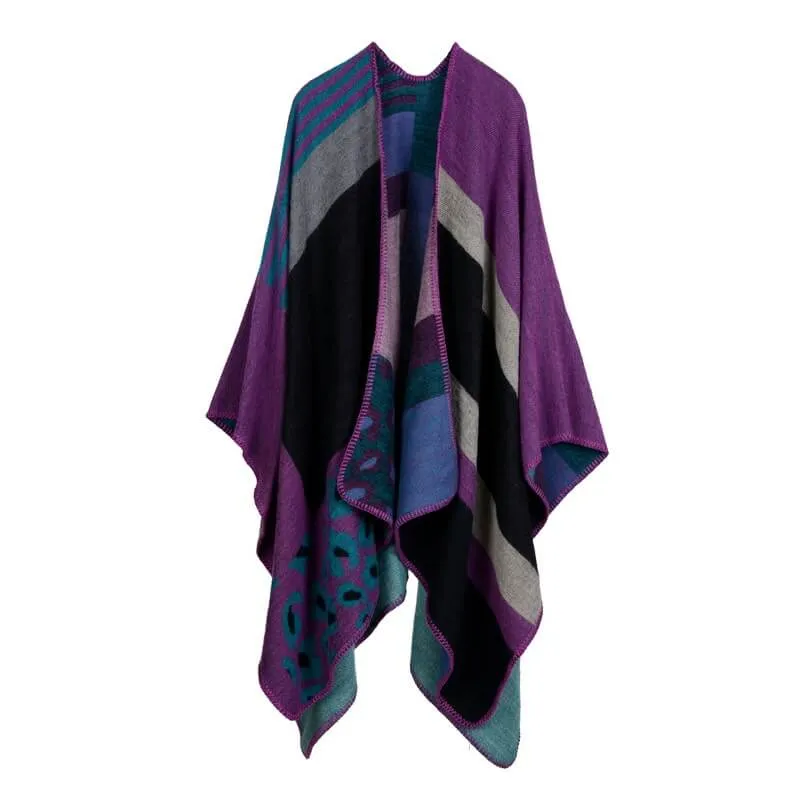 Hand sewn thickened and lengthened cape Air conditioning warm decoration shawl Scarf