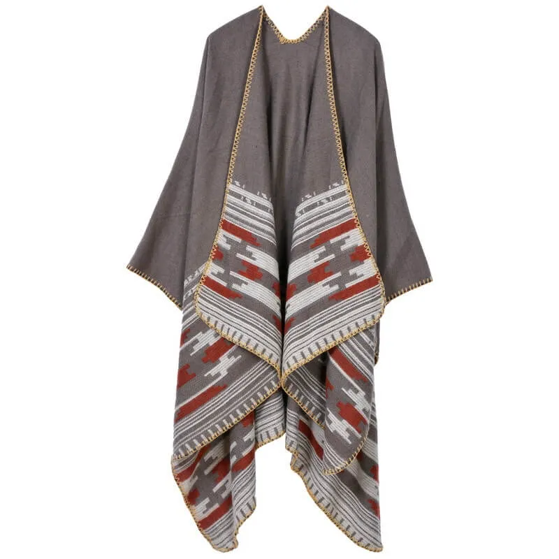 Hand sewn thickened and lengthened cape Air conditioning warm decoration shawl Scarf