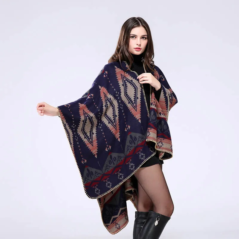 Hand sewn thickened and lengthened cape Air conditioning warm decoration shawl Scarf