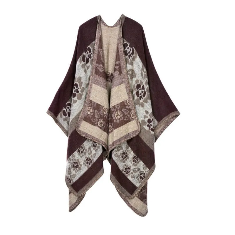 Hand sewn thickened and lengthened cape Air conditioning warm decoration shawl Scarf