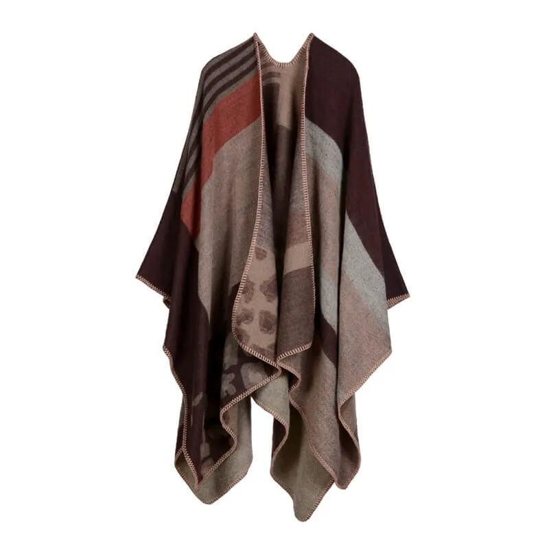 Hand sewn thickened and lengthened cape Air conditioning warm decoration shawl Scarf