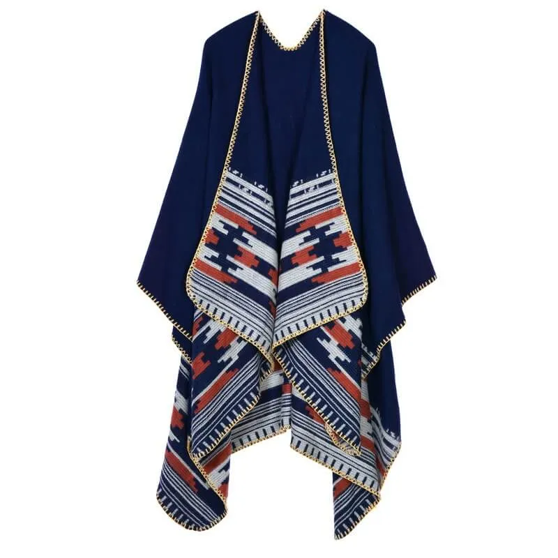 Hand sewn thickened and lengthened cape Air conditioning warm decoration shawl Scarf