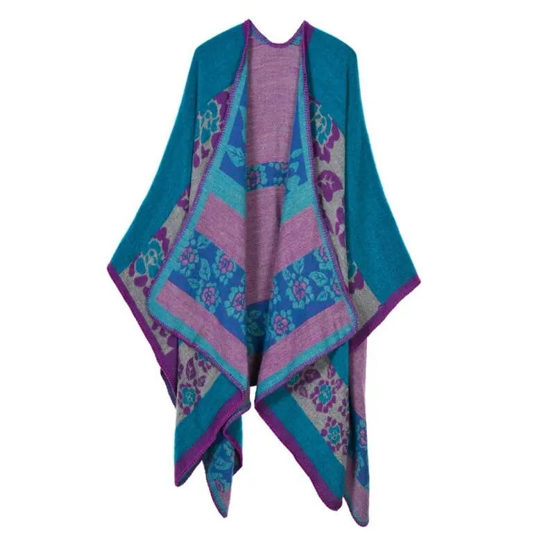 Hand sewn thickened and lengthened cape Air conditioning warm decoration shawl Scarf