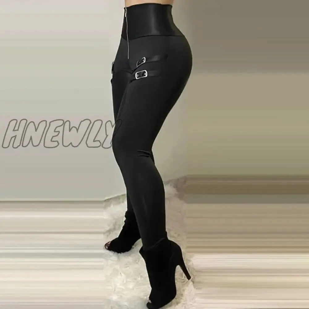 Hnewly Women Fashion Casual High Waist Pants Women Trousers Zipper Design  Cargo Pants Fashion Casual Slinky Pants Going Out Outfits