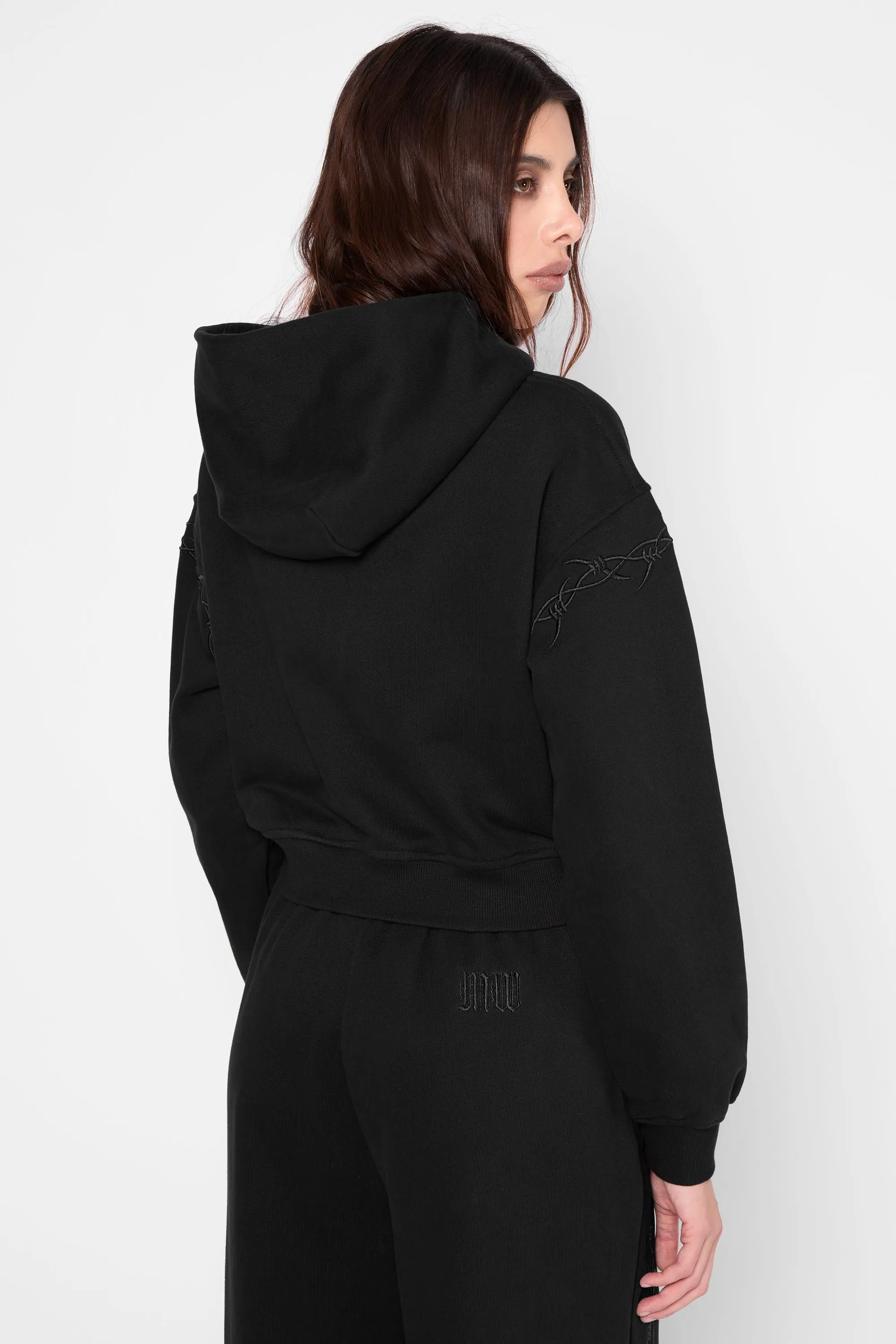 Immure Cropped Zip Hoodie