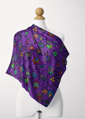 Indigenous Paisley Dark Orchid Satin Shawl